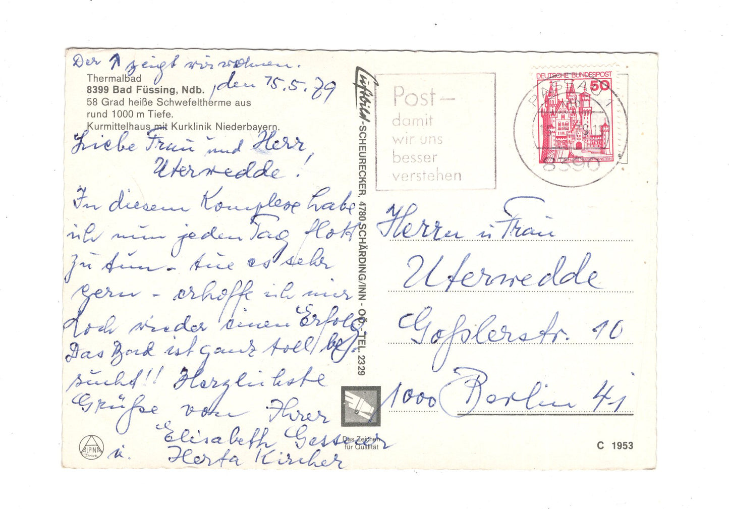 Ansichtskarte Bad Füssing / Niederbayern / Thermalheilbad im Kurzentrum