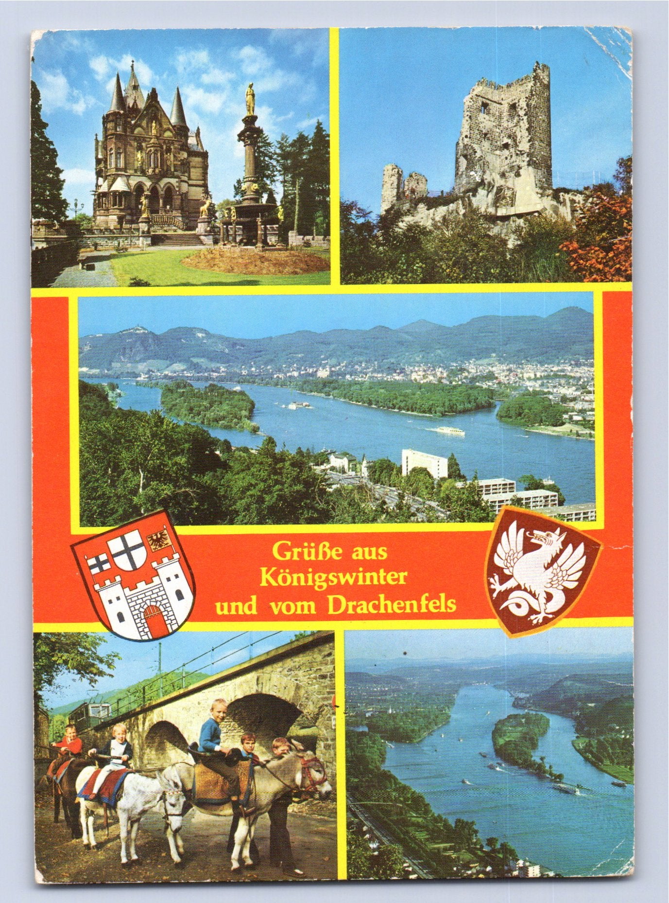 Ansichtskarte Königswinter am Rhein und Drachenfels