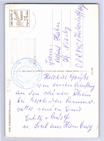 Ansichtskarte Königswinter am Rhein und Drachenfels