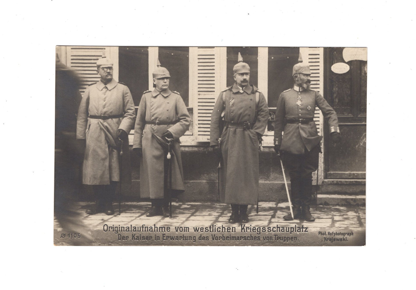 Ansichtskarte Kaiser Wilhelm II. am westlichen Kriegsschauplatz