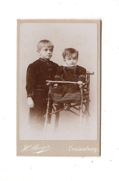 Fotografie Niedliche kleine Jungen - Frankenberg 1890er