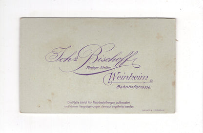 Fotografie Feiner Junge - Weinheim 1900er / CDV N1-06