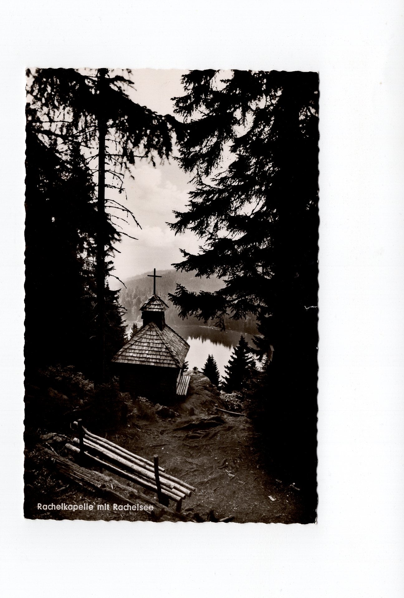 Ansichtskarte Rachelkapelle mit Rachelsee