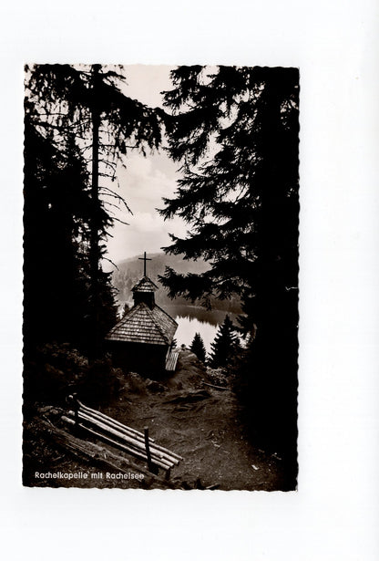 Ansichtskarte Rachelkapelle mit Rachelsee