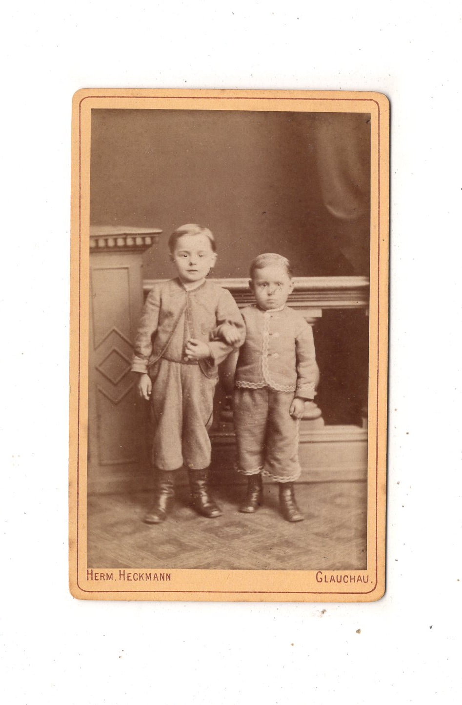 Fotografie Niedliche kleine Jungen - Glauchau 1870er