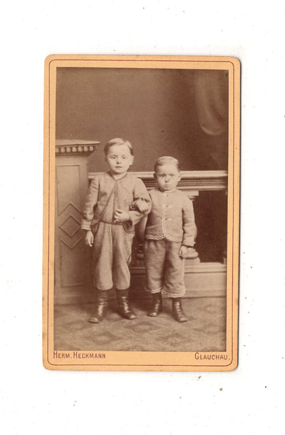 Fotografie Niedliche kleine Jungen - Glauchau 1870er