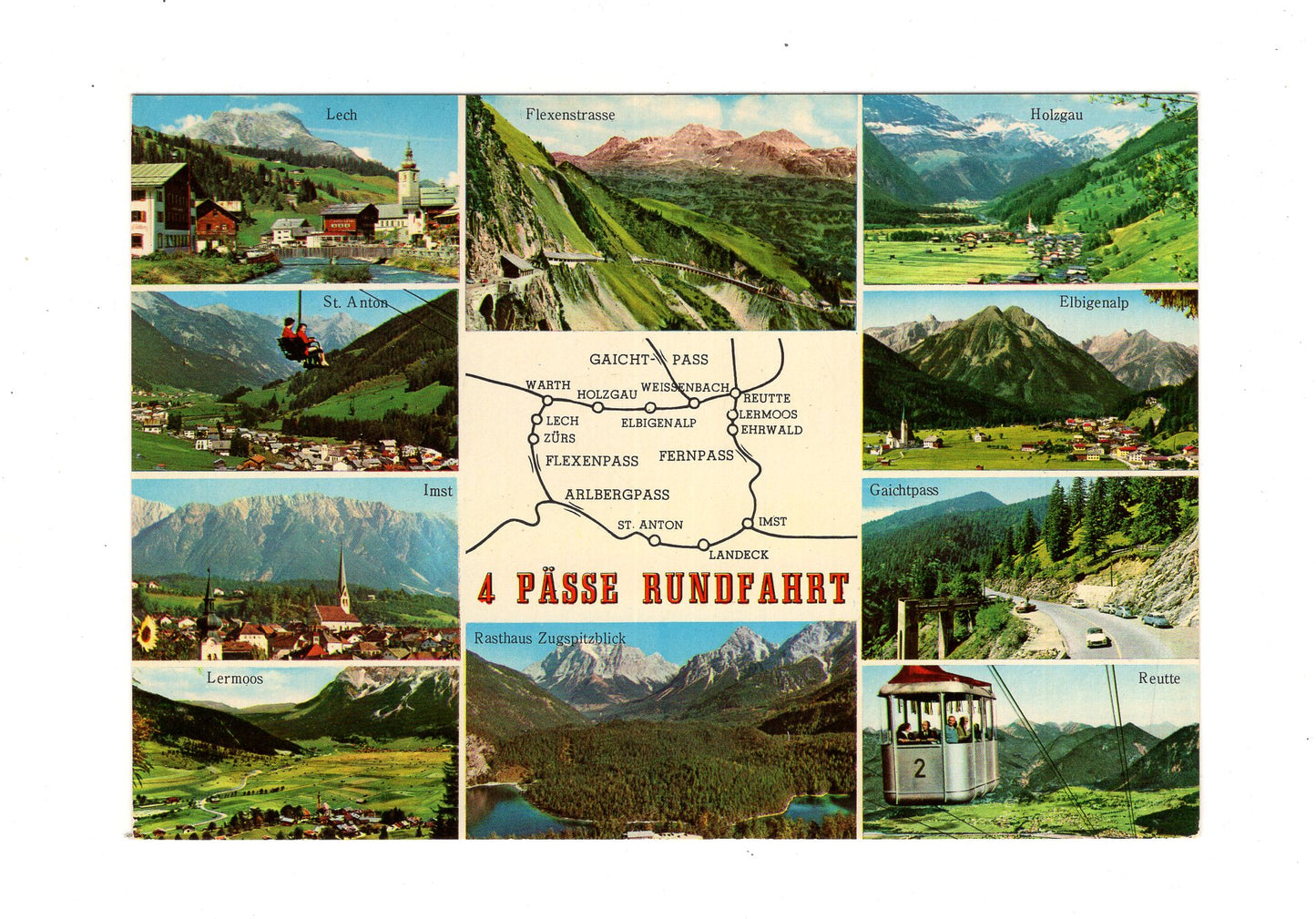 Ansichtskarte 4 Pässe Rundfahrt / Lermoos / Reutte +++Österreich
