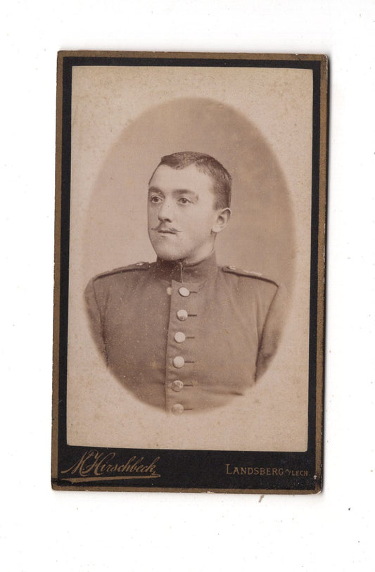 Fotografie Soldat - Landsberg am Lech 1880er / CDV M1-03