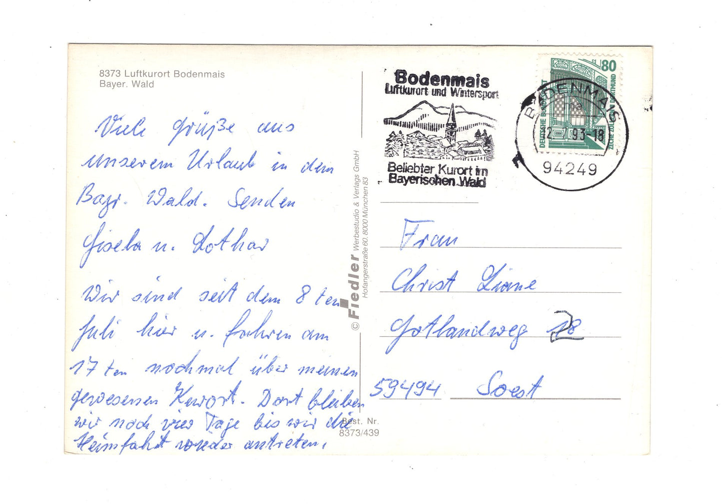 Ansichtskarte Bodenmais / Bayerischer Wald