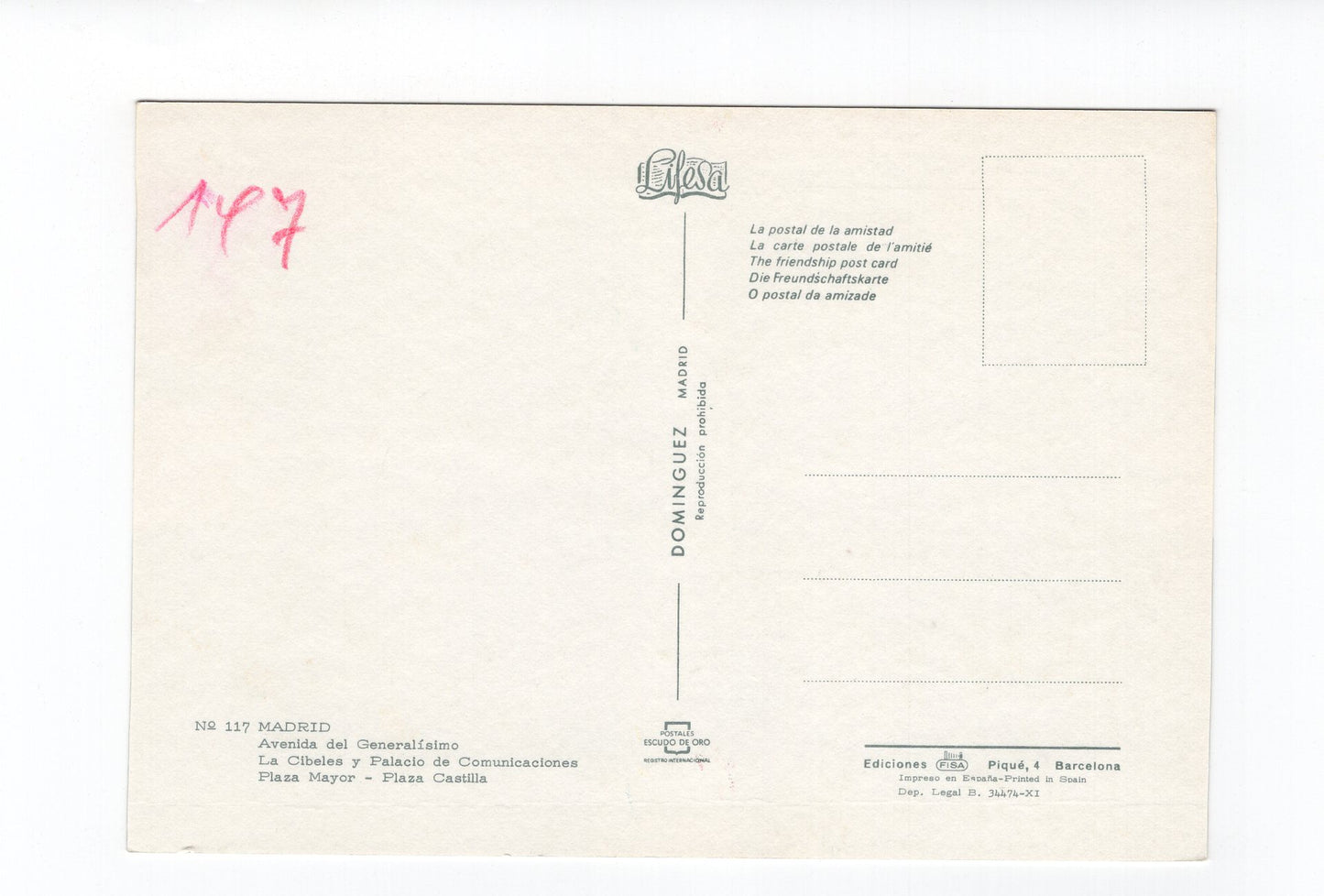 Ansichtskarte Madrid / Spanien