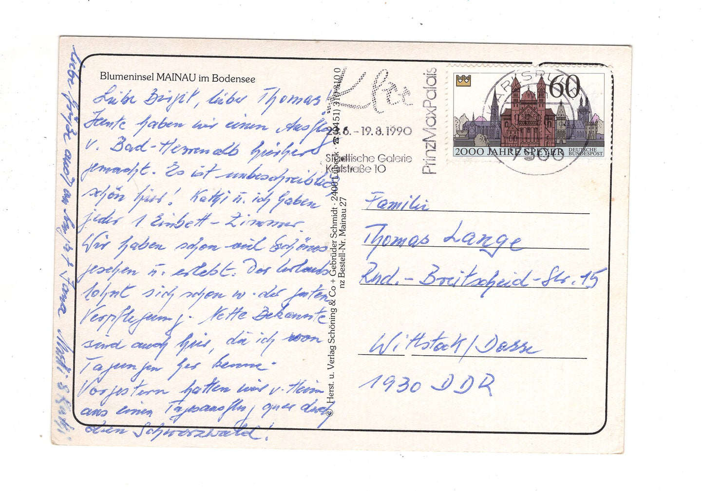 Ansichtskarte Blumeninsel Mainau im Bodensee / J1-64