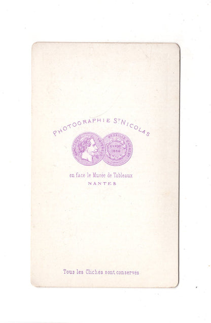 Fotografie Damenportrait - Nantes 1870er / CDV C1-01