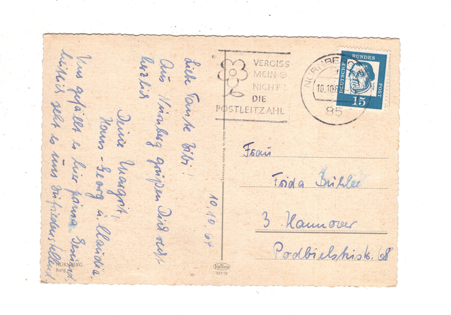 Ansichtskarte Nürnberg / Burg / I1-65