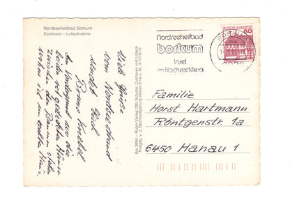 Ansichtskarte Nordseeheilbad Borkum / Südstrand