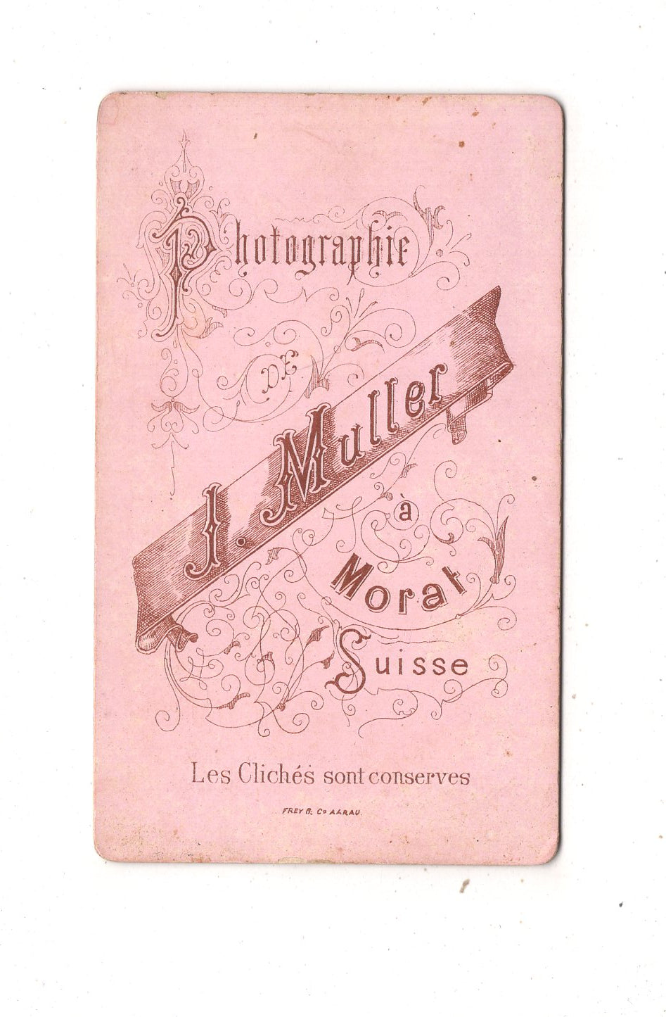 Fotografie Feiner Junge - Morat Murten 1870er / CDV N1-06