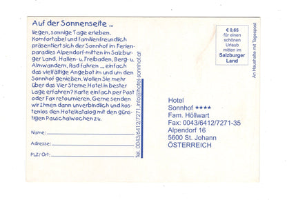 Ansichtskarte Hotel Sonnhof / St. Johann / Österreich