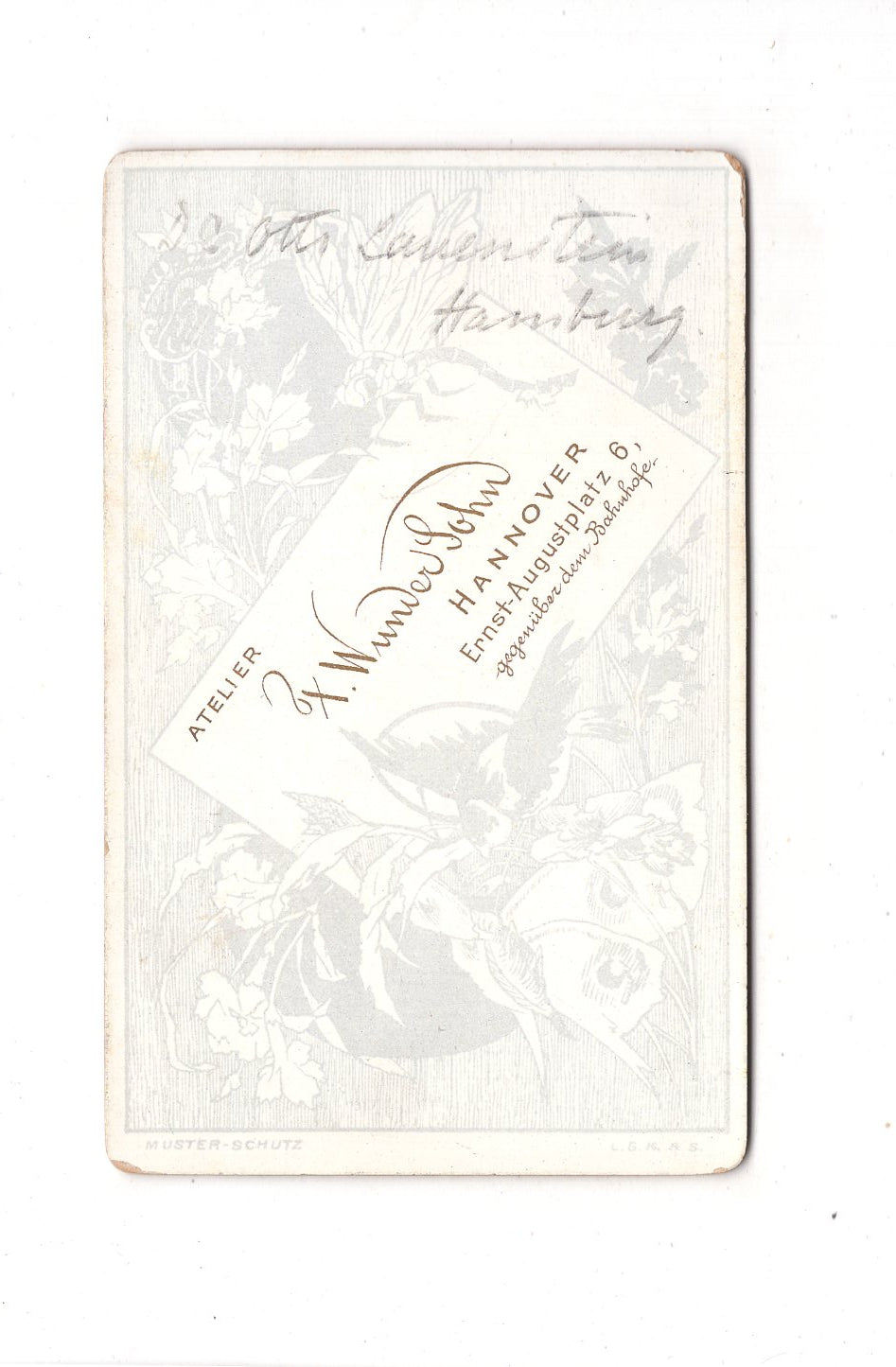 Fotografie Herrenportrait / benannt - Hannover um 1880 / CDV C1-19