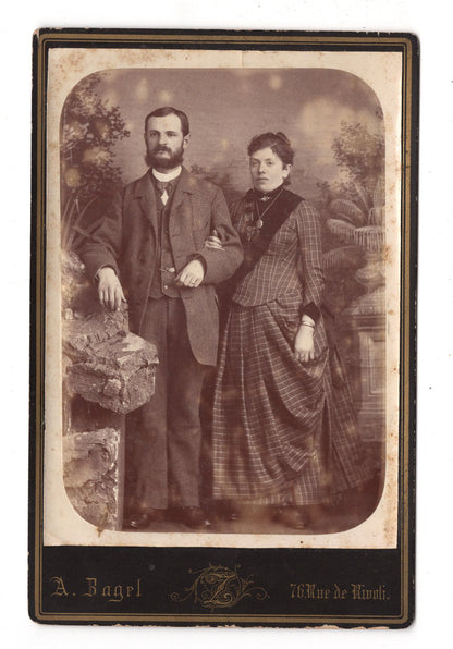 Fotografie Feines Paar - Paris um 1880 / CAB X-34