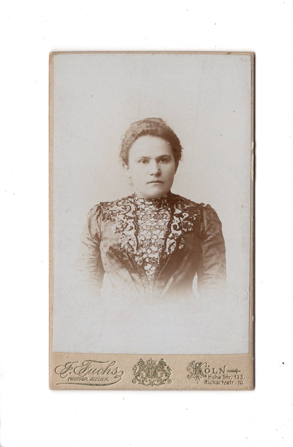 Fotografie Damenportrait / Klara Kirchhoff- Köln um 1900