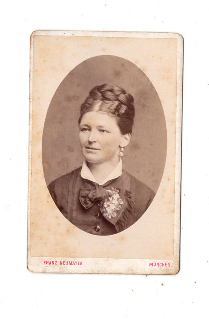 Fotografie Damenportrait - München 1870er / CDV N1-11
