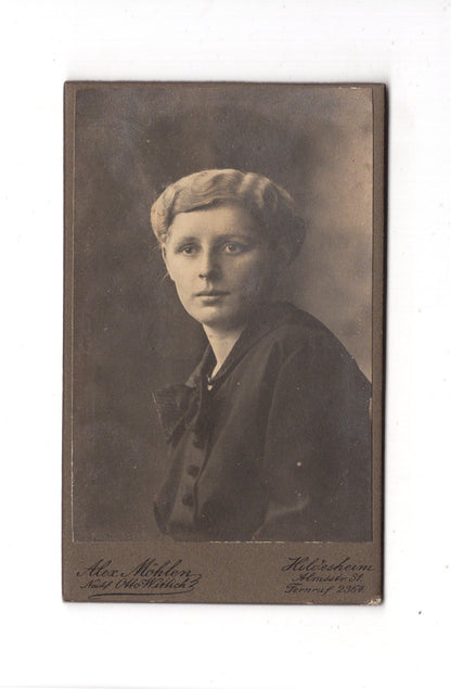 Fotografie Damenportrait - Hildesheim 1910er / CDV C1-01