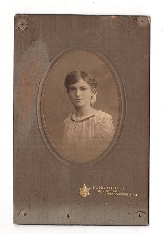 Fotografie Feines junges Mädchen mit Widmung - Gera 1918