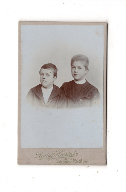 Fotografie Niedliche kleine Jungen - Hamburg um 1900