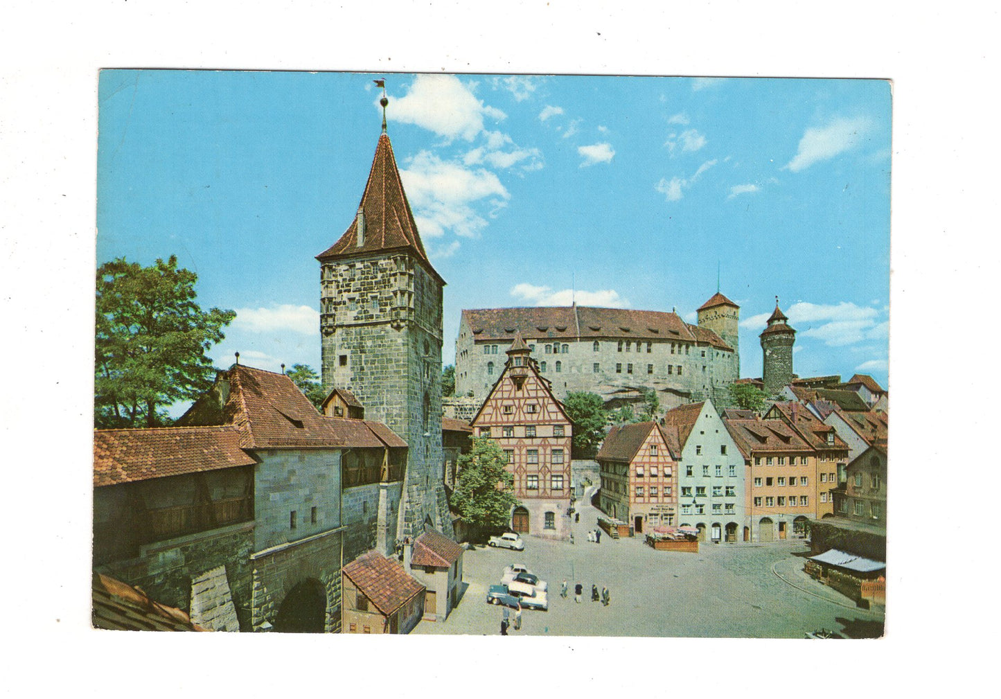 Ansichtskarte Nürnberg / Tiergärtner-Turm und Burg / I1-66