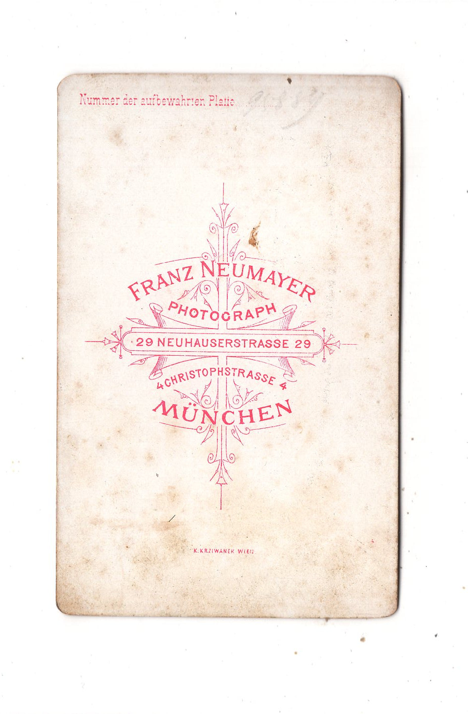 Fotografie Damenportrait - München 1870er / CDV N1-11