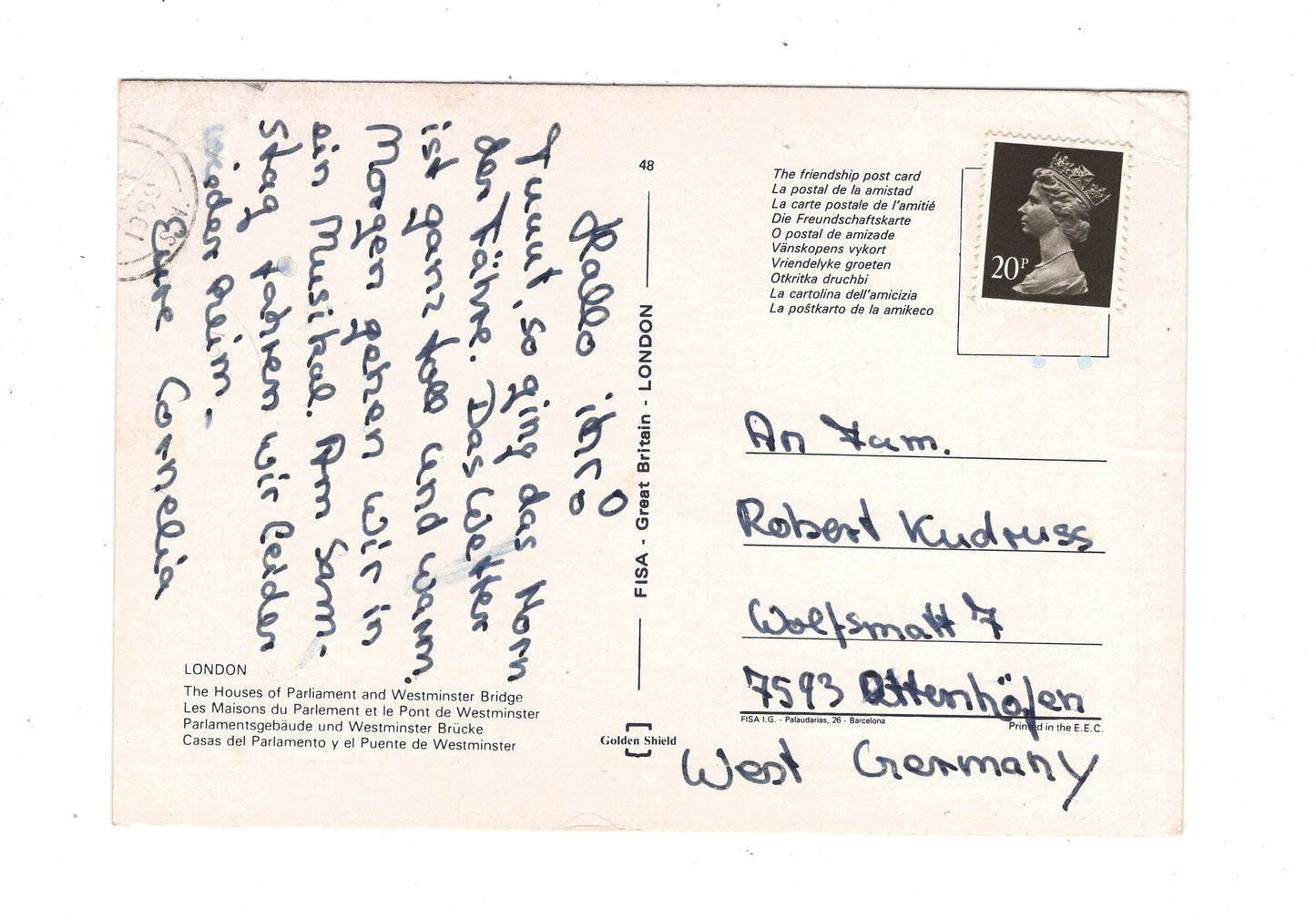 Ansichtskarte London / Houses of Parliament +++ / England / M1-67