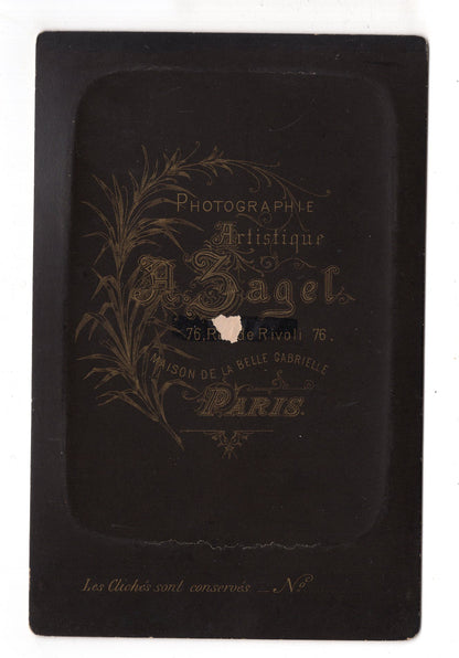 Fotografie Feines Paar - Paris um 1880 / CAB X-34