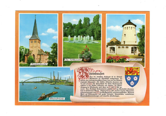 Ansichtskarte Rheinhausen / Friedenskirche / Jugendheim +++