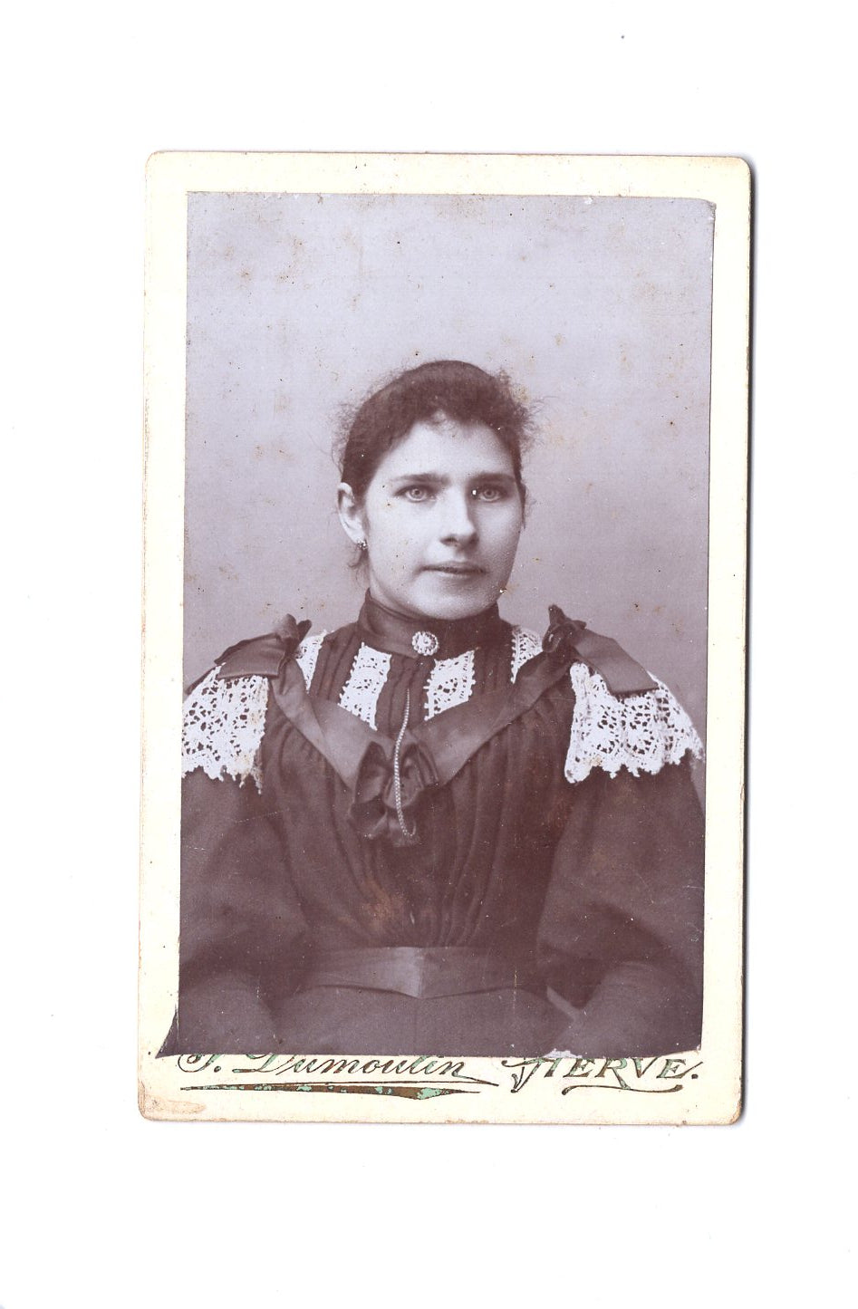 Fotografie Damenportrait - Herve / Belgien 1890er