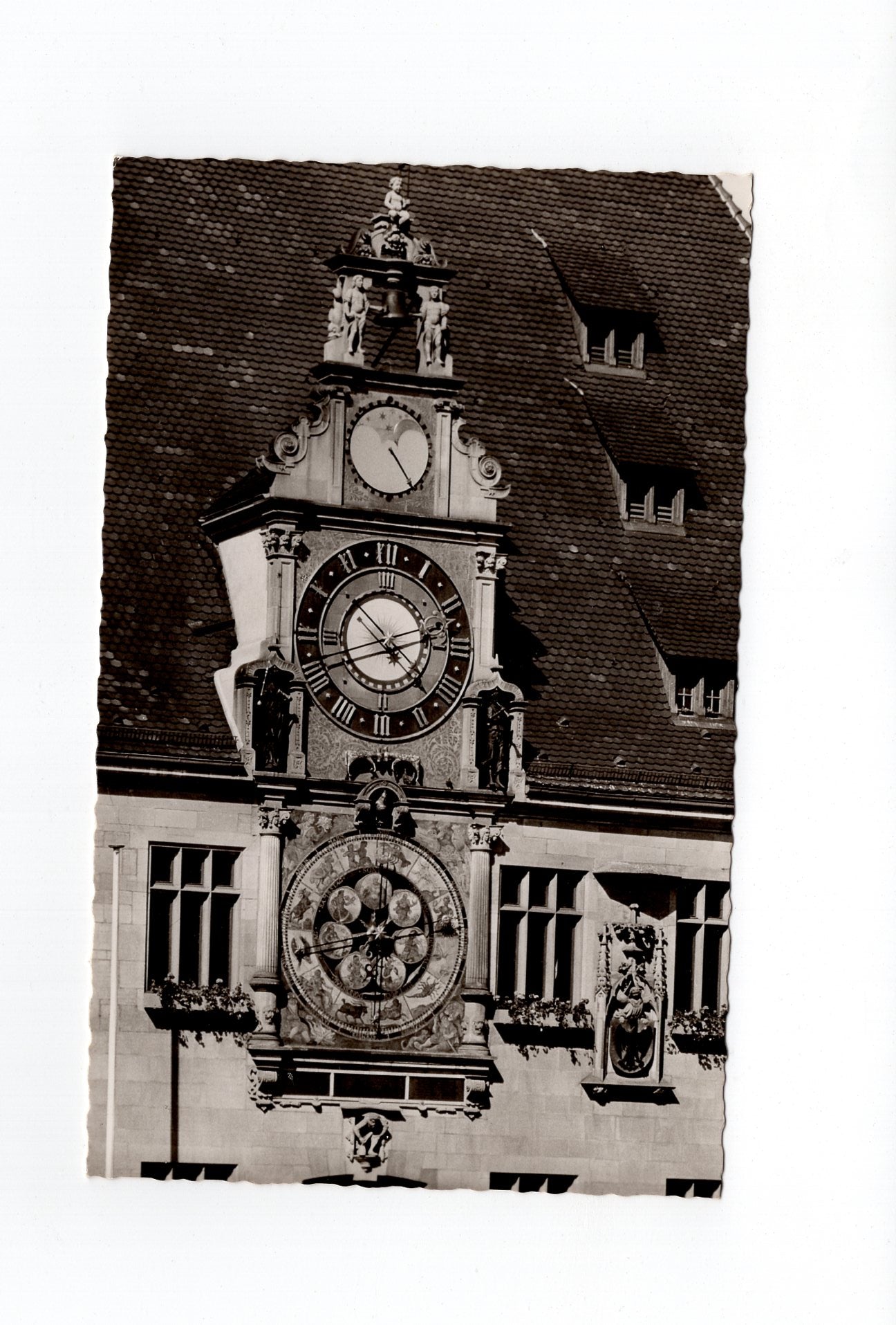 Ansichtskarte Heilbronn am Neckar / Kunstuhr am Rathaus