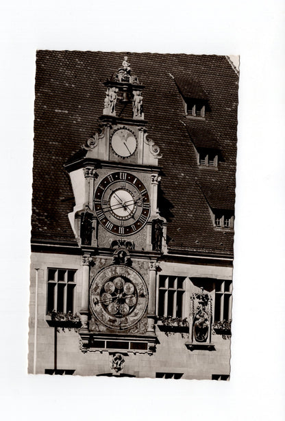 Ansichtskarte Heilbronn am Neckar / Kunstuhr am Rathaus