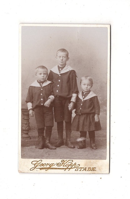 Fotografie Niedliche kleine Kinder - Stade 1890er