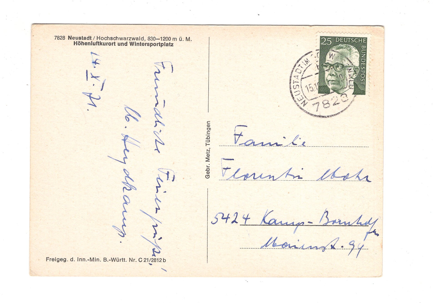 Ansichtskarte Neustadt / Hochschwarzwald / H1-53