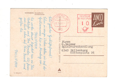 Ansichtskarte Nürnberg / Sinwellturm / I1-66