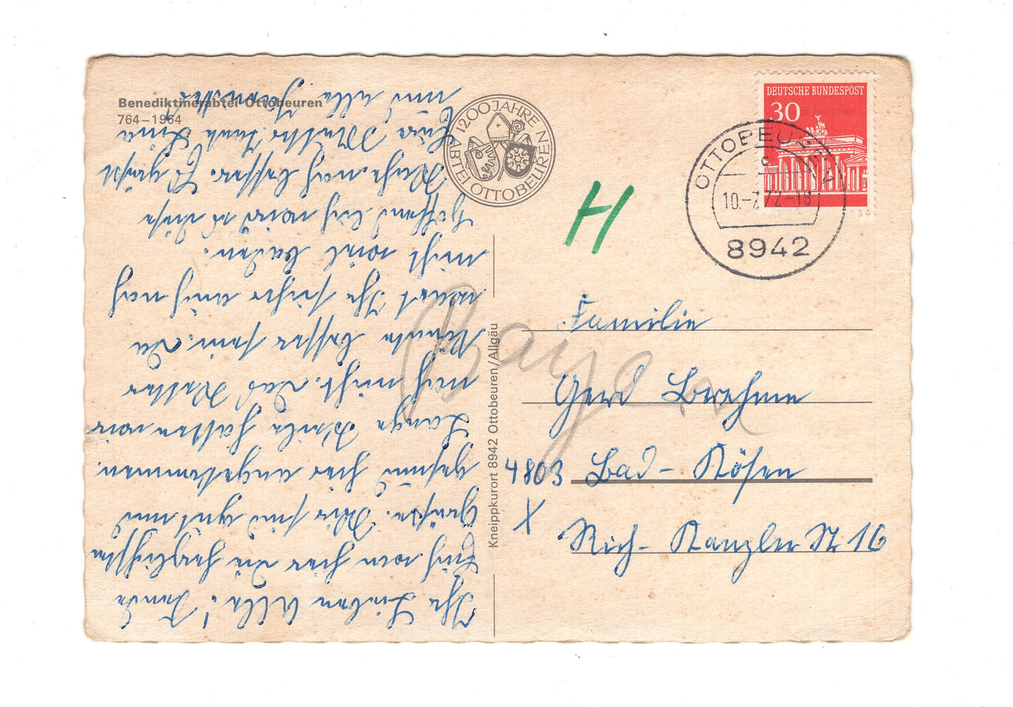 Ansichtskarte Benediktinerabtei Ottobeuren / H1-69