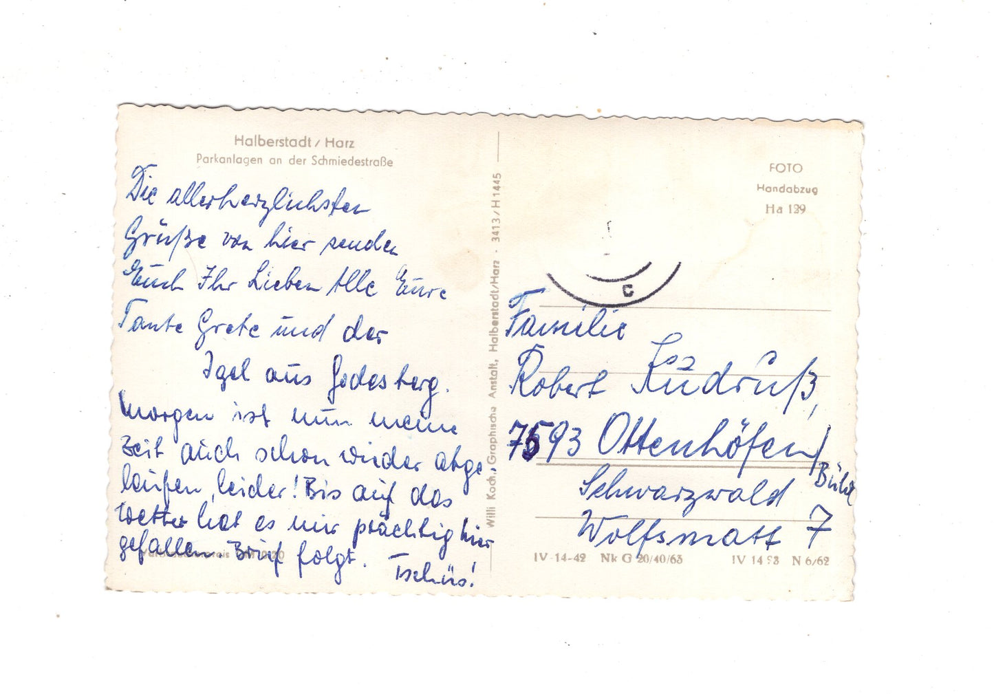 Ansichtskarte Halberstadt / Harz / Parkanlagen / K1-56