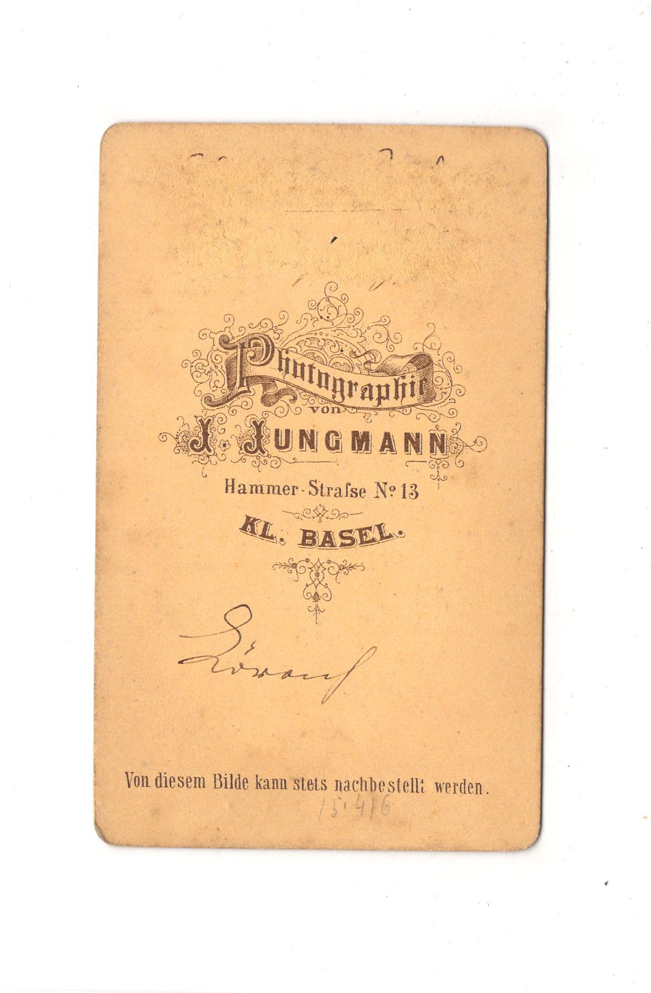 Fotografie Damenportrait - Kl. Basel um 1870 / CDV C1-01