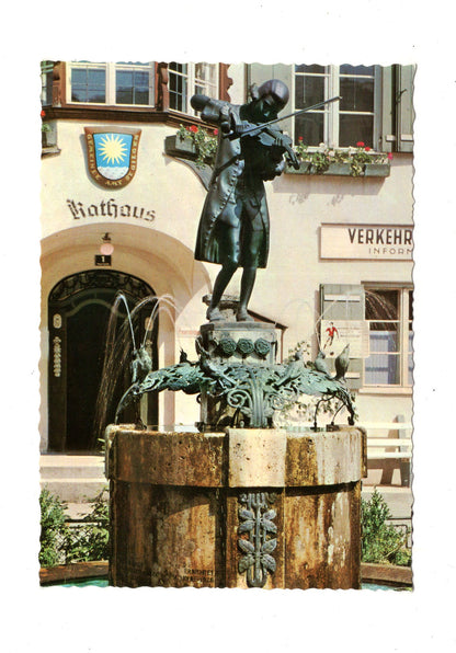 Ansichtskarte St. Gilgen am Wolfgangsee / Mozartbrunnen / Salzkammergut / Österreich