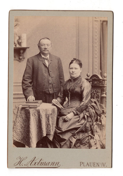 Fotografie Feines Paar - Plauen im Vogtland 1880er / CAB X-34