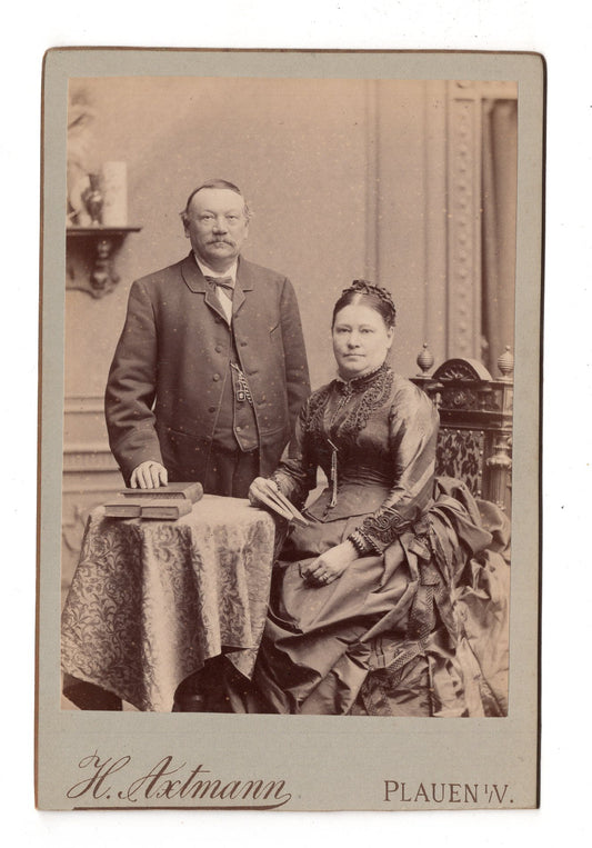 Fotografie Feines Paar - Plauen im Vogtland 1880er / CAB X-34