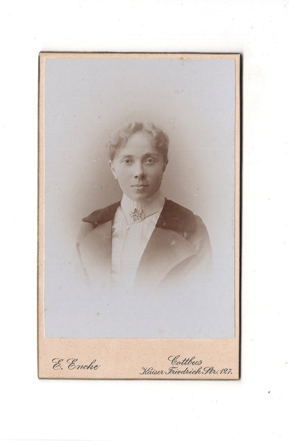 Fotografie Damenportrait - Cottbus 1890er / CDV C1-01