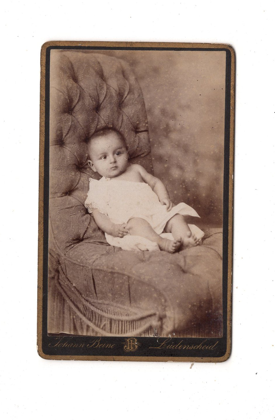 Fotografie Schönes Kinderbild / Baby - Lüdenscheid 1880er / CDV N1-07