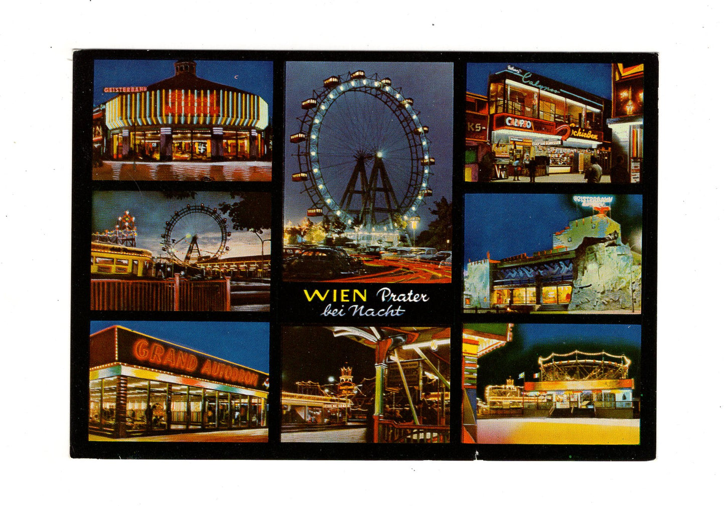 Ansichtskarte Wien / Prater bei Nacht / Österreich