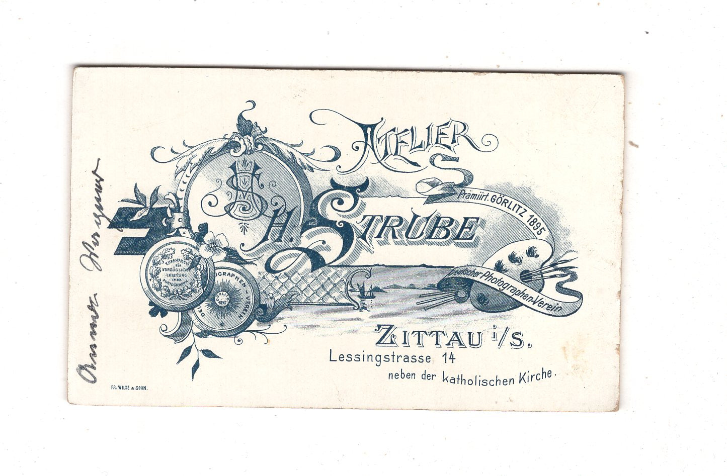 Fotografie Feines junges Mädchen - Zittau 1890er / CDV E1-36