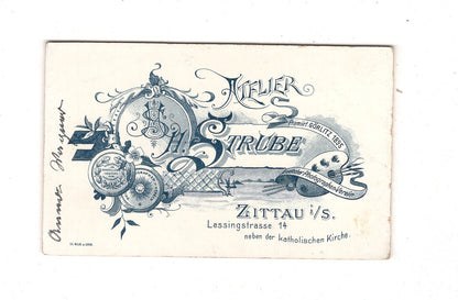 Fotografie Feines junges Mädchen - Zittau 1890er / CDV E1-36