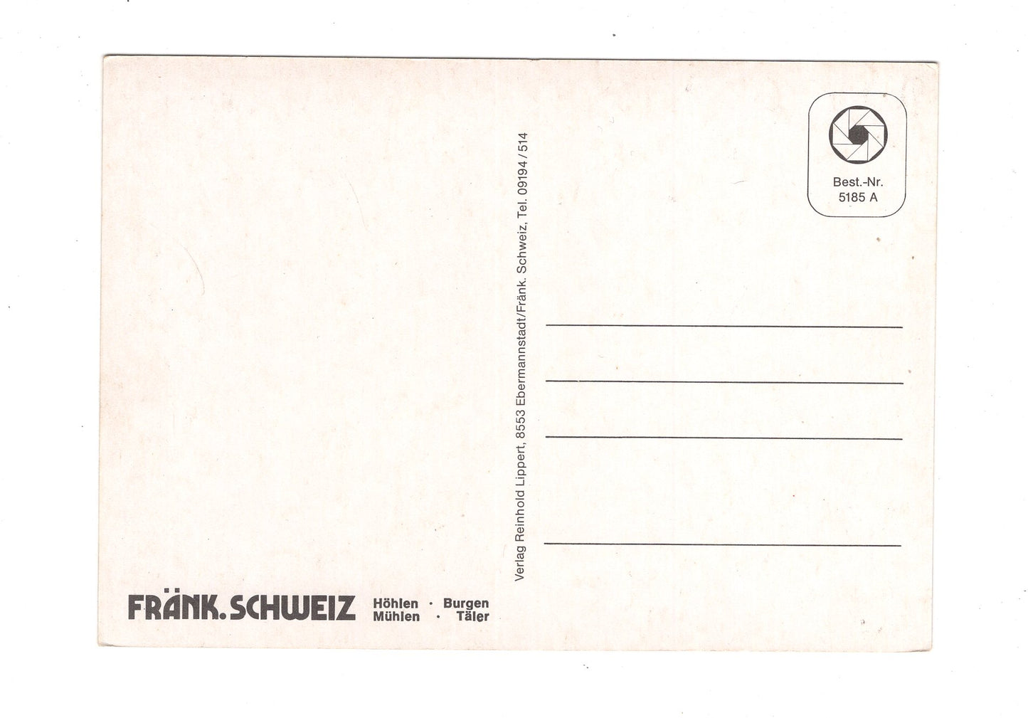 Ansichtskarte Naturpark Fränkische Schweiz